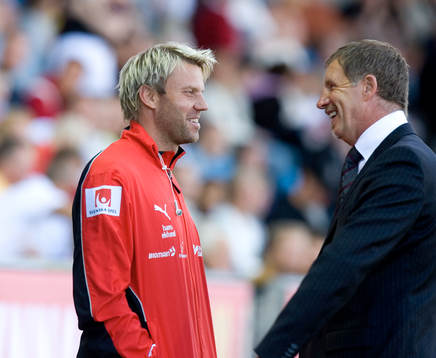 Stuart Baxter, tränare, Helsingborg och Hans Eklund,