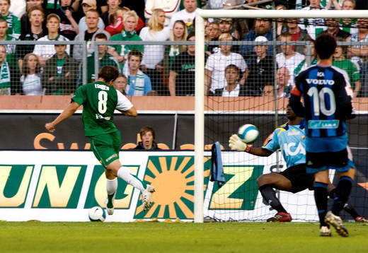 Sebastian Eguren, Hammarby, nickar in 1-0