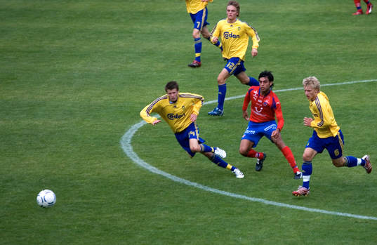 Översiksbild fotbollsplan, gräs, Imad Khalili, Helsingborg
