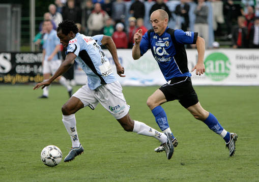 Rene Muzola Makondele och Magnus Arvidsson, Halmstad