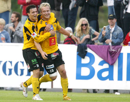 Marcus Ekenberg, Erton Fejzulahu, Mjällby, jubel