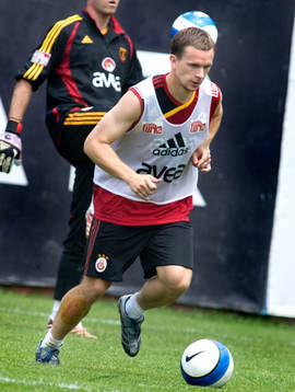 Tobias Linderoth första träningen i Galatasaray