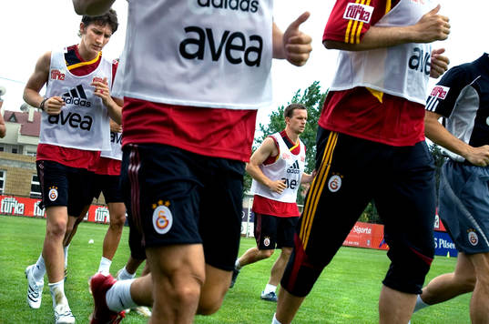 Tobias Linderoth första träningen i Galatasaray