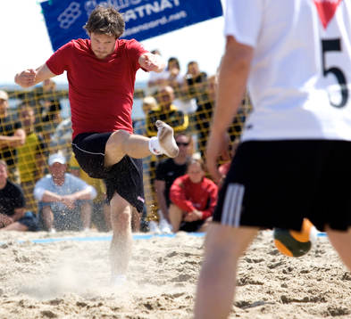 Fotboll, Beach soccer, Ovesholm with Friends -