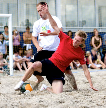 Fotboll, Beach soccer, Ovesholm with Friends -