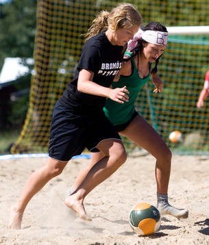 Fotboll, Beach soccer, dam, damer, tjejer