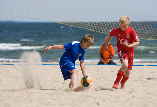 Fotboll, Beach soccer, pojkar, pojk