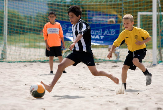Fotboll, Beach soccer, pojkar, pojk