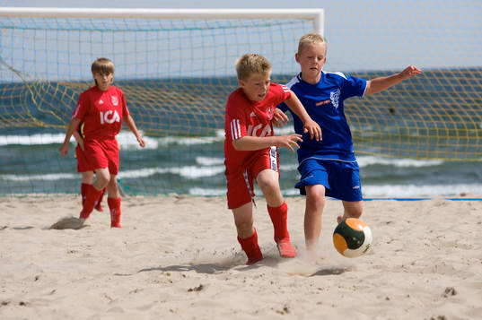 Fotboll, Beach soccer, pojkar, pojk