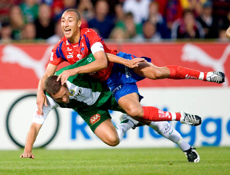 Joakim Jensen, Hammarby försöker stoppa Henrik Larsson,