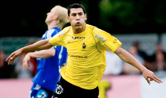 Ken Hansson, Bunkeflo gör 2-0. Jubel
