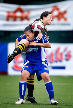 Jennifer Meier, QBIK och Frida Höglund, AIK