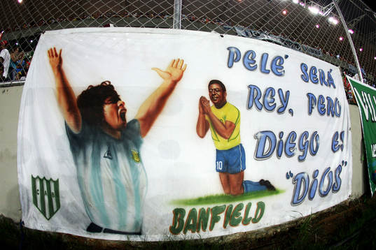 Diego Armando Maradona, Argentina och Pele, Brasilien.