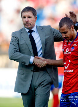 Stuart Baxter, tränare Helsingborg och Henrik Larsson