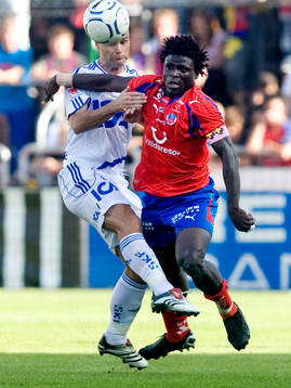 Razak Omotoyossi, Helsingborg och Thomas Olsson, Göteborg