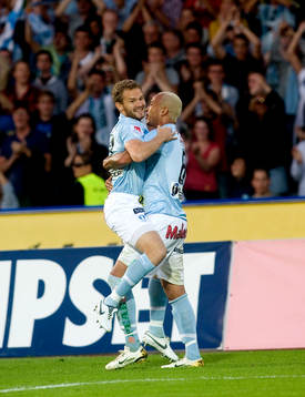 Jonatan Johansson och Junior, Malmö, jubel