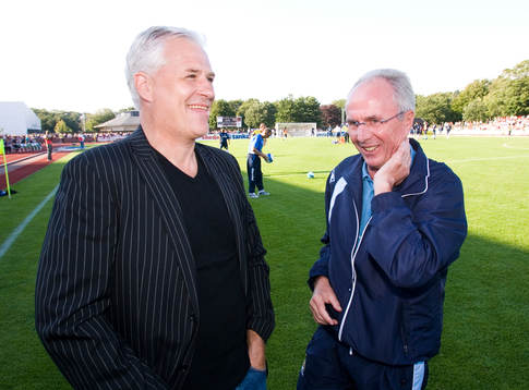 Glenn Hysen och Sven-Göran Eriksson, tränare, Manchester