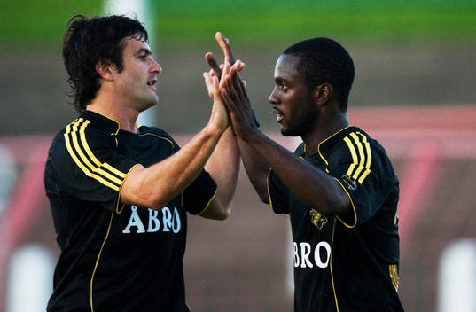 Dulee Johnson och Lucas Valdemarin, AIK