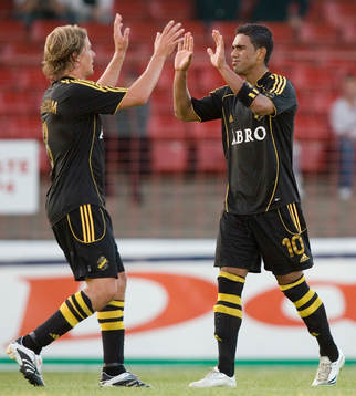 Wilton Figueiredo och Daniel Tjernström, AIK