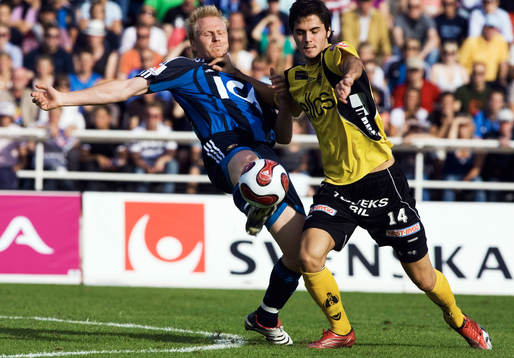 Aki Riihilahti, Djurgården, och Denni Avdic, Elfsborg