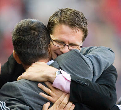 Tränare, jubel, Rikard Norling och Nebojsa Novakovic