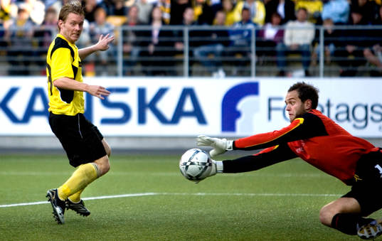 Fredrik Berglund, Elfsborg, gör så när mål på Alan