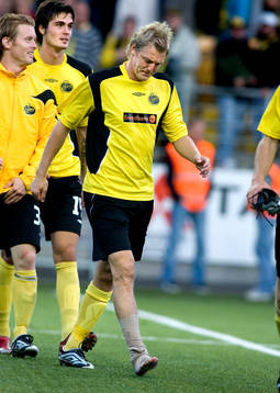 Mathias Svensson, Elfsborg, skada, grinar illa, bandagerad,