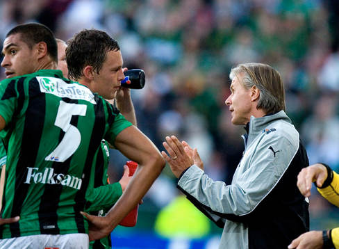 Roland Nilsson, tränare, GAIS, i instruktionstagen