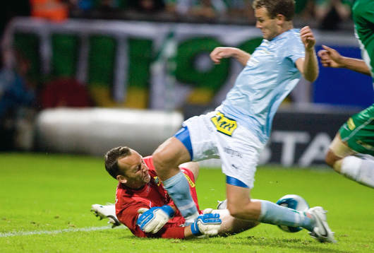 Benny Lekström, målvakt, Hammarby och Jonatan Johansson,