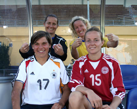 Bente Nordby, Victoria Svensson, Ariane Hingst, Dorte Dalum