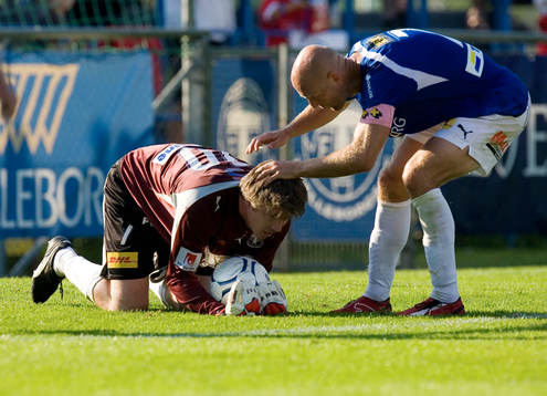 Christian Fegler, målvakt och Mattias Thylander, Trelleborg