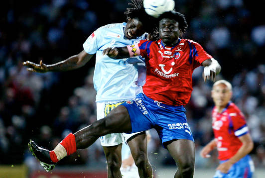 Jimmy Dixon, MFF och Razak Omotoyossi, HIF