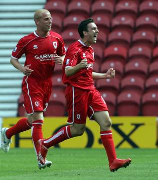 Stuart Downing, Middlesbrough. Jubel