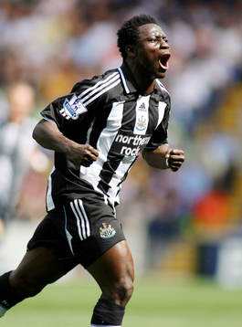 Obafemi Martins, Newcastle. Jubel