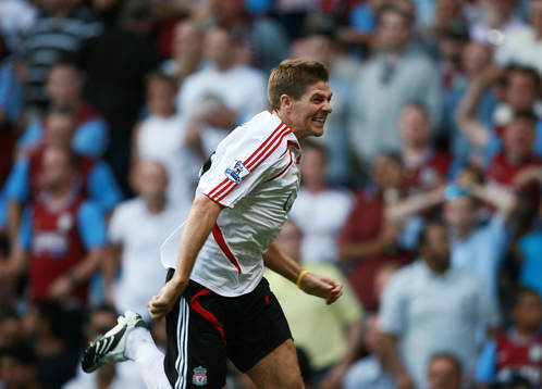 Steven Gerrard, Liverpool. Jubel