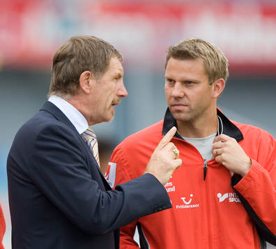 Stuart Baxter och Hans Eklund, tränare, Helsingborg