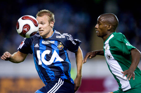 Mattias Jonson, Djurgården, och  Jose Monteiro, Hammarby