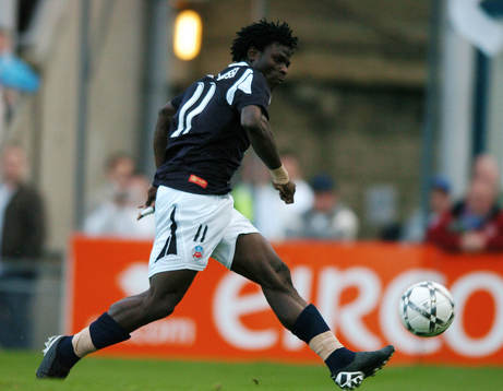 Fotboll, kval, UEFA-cupen; Razak Omotoyossi, Helsingborg