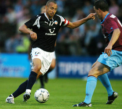 Fotboll, kval, UEFA-cupen, Drogheda; Henrik Larsson,