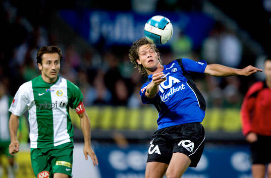 Dusan Djuric, Halmstad, och Louay Chanko, Hammarby