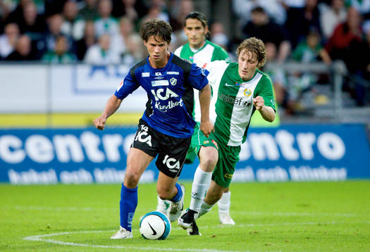 Dusan Djuric, Halmstad, och Haris Laitinen, Hammarby