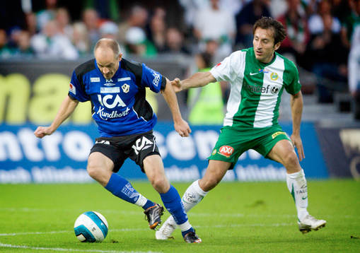 Magnus Arvidsson, Halmstad, och Louay Chanko, Hammarby