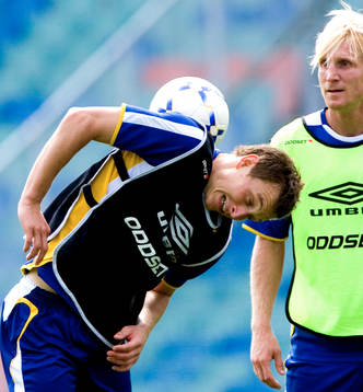 Kim Källström och Petter Hansson har skoj