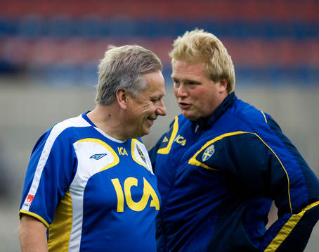 Tommy Söderberg och Jörgen Lennartsson, förbundskapten