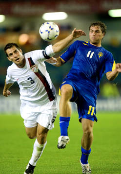 Johan Elmander och Carlos Bocanegra, USA