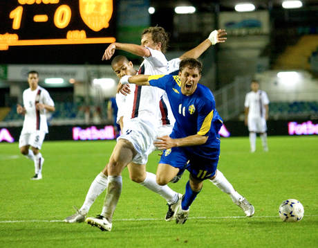Johan Elmander, görs ner i straffområdet