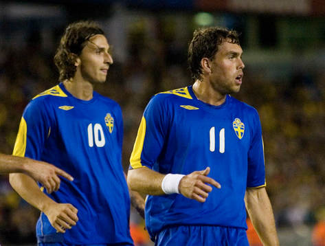 Zlatan Ibrahimovic och Johan Elmander