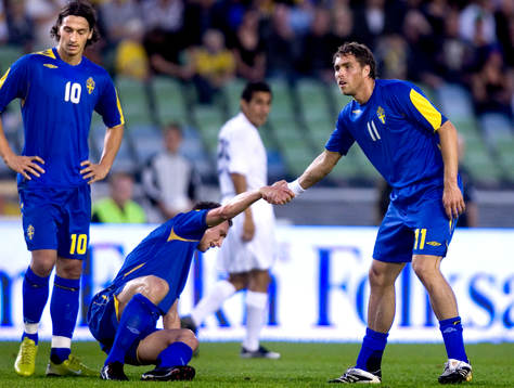 Zlatan Ibrahimovic, Kim Källström, Johan Elmander, Sverige