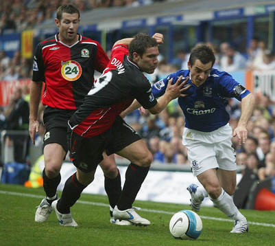 Leighton Baines, Everton, David Dunn och Brett Emerton,