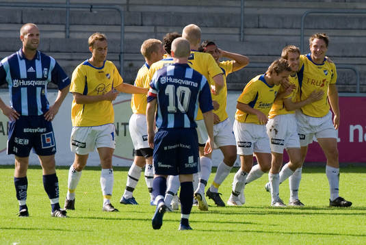 1-0, Jörgen Svensson och IFK jublar